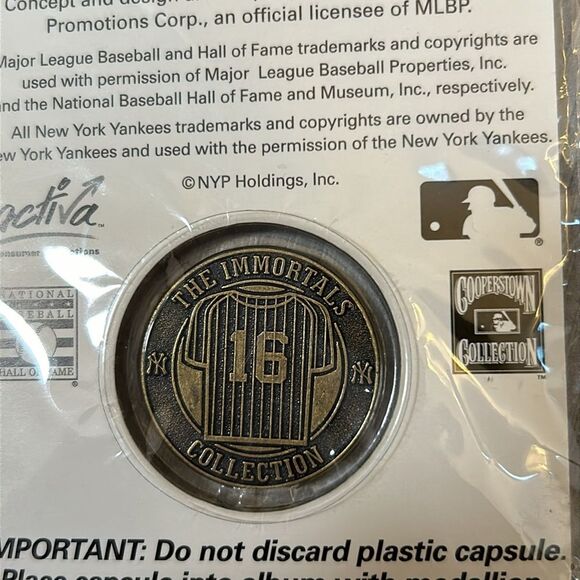 Whitey Ford #16 Immortals 2005 Medallion Collection New York Post Yankees Coin - Picture 6 of 6